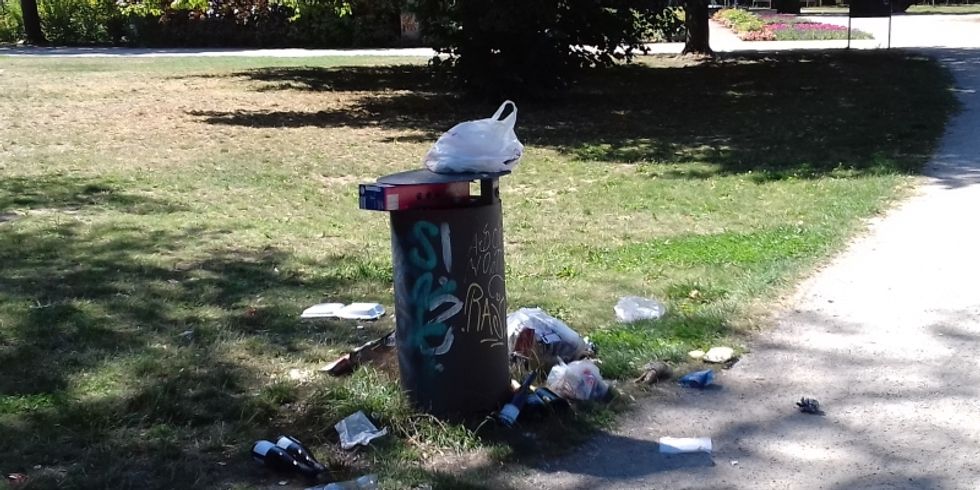 Zu hohes Müllaufkommen im Treptower Park