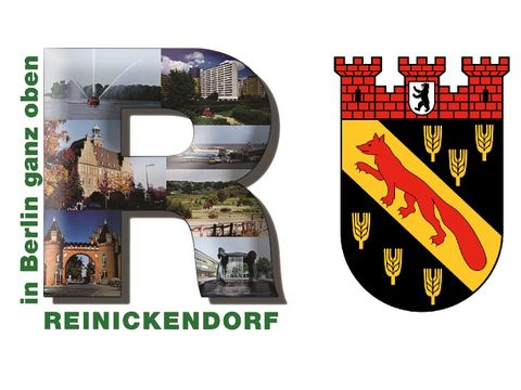 Logo des Tourismusverein Reinickendorf e.V. und Wappen Bezirk Reinickendorf