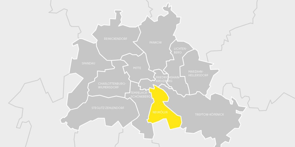 Berlin Karte Bezirk Neukölln