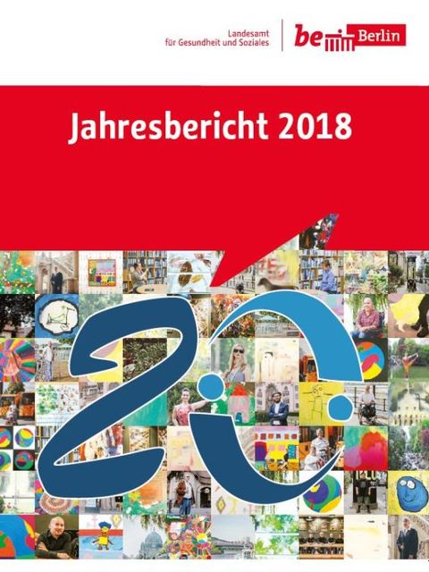 Cover vom Jahresbericht 2018 mit dem Motto 20 Jahre der Mensch im Fokus