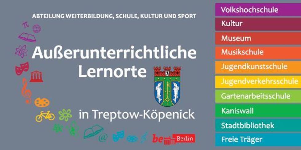 Titelbild der Broschüre - Außerunterrichtliche Lernorte in Treptow-Köpenick