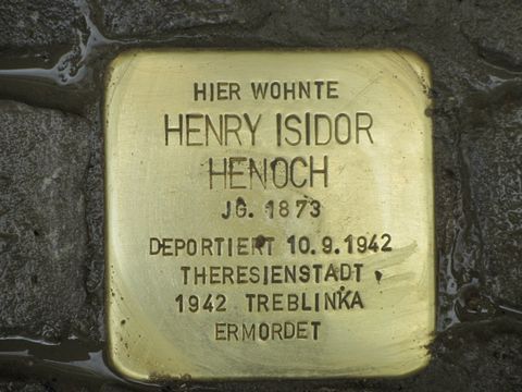 Stolperstein Henry Isidor Henoch, Foto: F. Siebold, April 2013