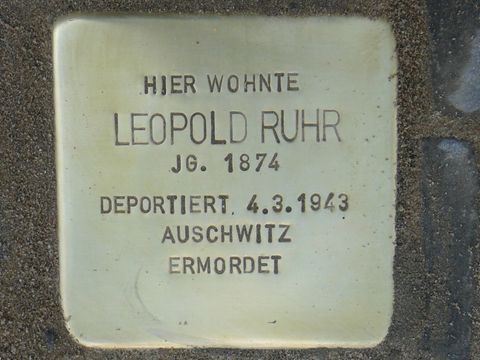 Stolperstein für Leopold Ruhr