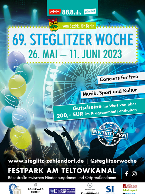 Plakat Steglitzer Woche 2023 