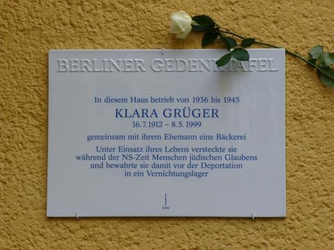 Bildvergrößerung Gedenktafel für Klara Grüger, 23.10.2008, Foto: KHMM