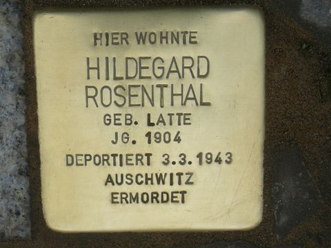 Stolperstein für Hildegard Rosenthal