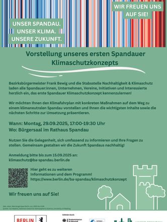 Plakat zur Vorstellung des Klimaschutzkonzepts