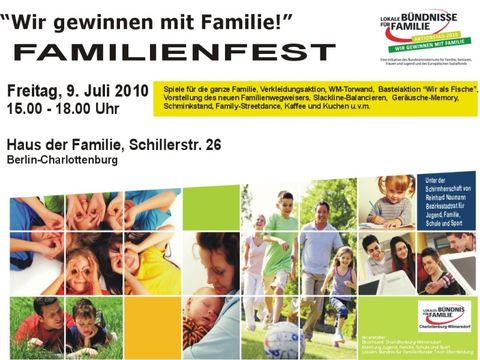 Familienfest am 9.7.2010 im Haus der Familie (Plakat)