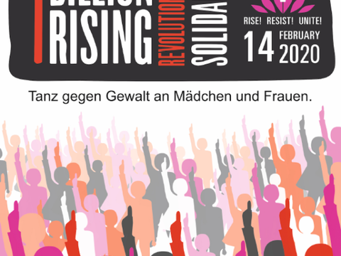 Flyer OneBillionRising am 14.02.2020