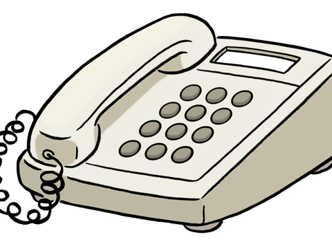 Illustration eines Festnetztelefons