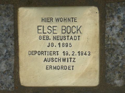 Stolperstein für Else Bock