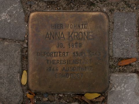 Stolperstein Anna Krone, 25.08.2012