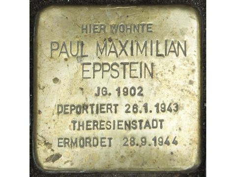 Bildvergrößerung: Stolperstein Paul Maximilian Eppstein