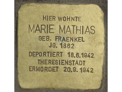 Stolperstein Marie Mathias