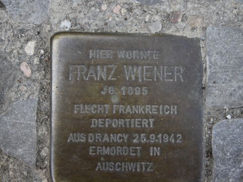 Stolperstein für Franz Wiener, 23.03.1