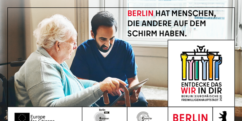 Kampagnenbild zu Berlin ist Europäische Freiwilligenhauptstadt 2021