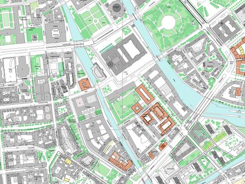 Ausschnitt aus dem digitalen 2D-Innenstadtplan (Stand: Januar 2023)