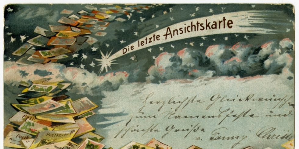 Eine Postkartenflut, wie auf dieser Karte aus dem Jahr 1900, muss heute niemand befürchten