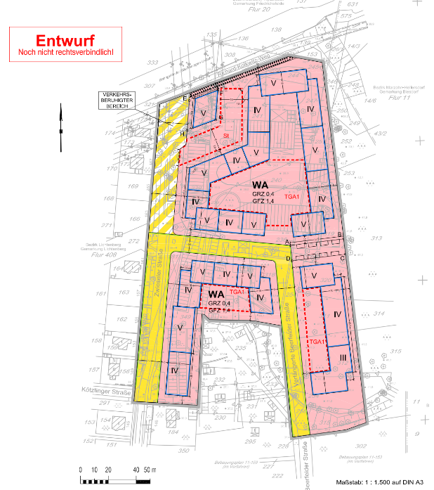 Bebauungsplanentwurf für die Zwieseler Straße/Nord