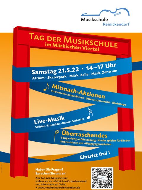Bildvergrößerung: Flyer zum Tag der Musikschule Reinickendorf 2022