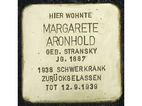 Stolperstein Margarete Aronhold