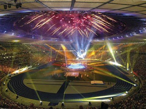 Olympiastadion Feuerwerk