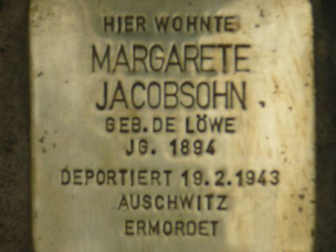 Stolperstein für Margarete Jacobsohn