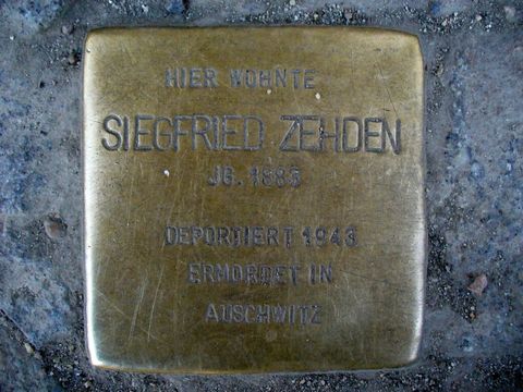 Stolperstein für Siegfried Zehden