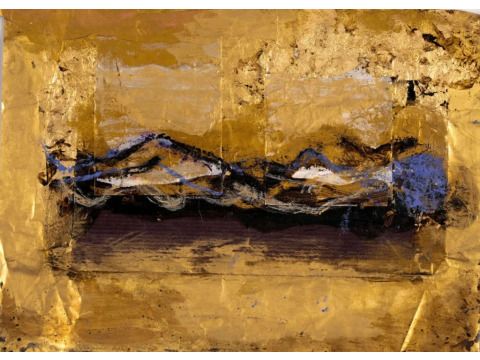 Bildvergrößerung: Dorit Bearach: “Dark Chocolate”, Mischtechnik auf Papier, 2021, 20 x 27 cm