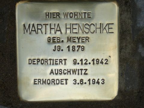 Stolperstein für Martha Henschke