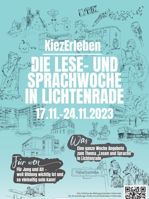 Plakat der Lese- und Sprachwoche 2023