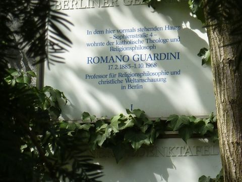 Gedenktafeln für Romano Guardini und Adolf Slaby, 6.9.2012