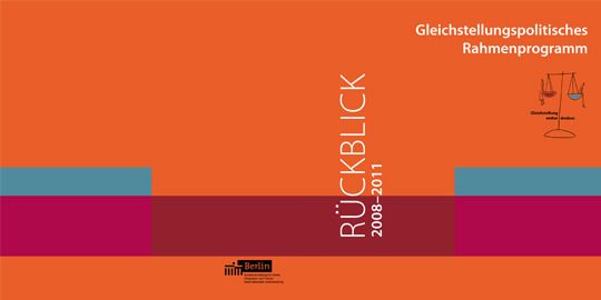 Umschlag Broschuere Gleichstellungspolitisches Rahmenprogramm Rueckblick 2008-2011