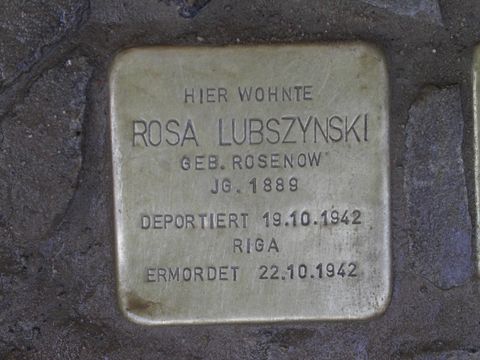Stolperstein Rosa Lubszynski