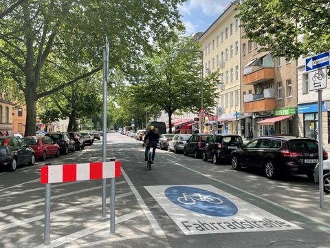 Die Triftstraße ist zur Fahrradstraße geworden