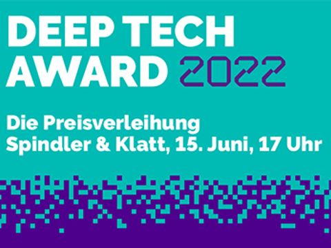Einladung für den Deep Tech Award 2022 am 15. Juni 2022