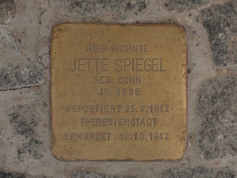 Stolperstein Jette Spiegel, 10.06.2012