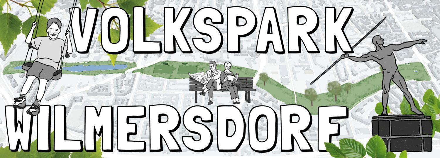 illustrierte Karte des Volksparks Wilmersdorf