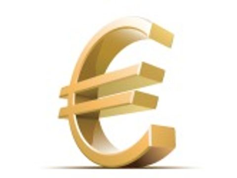 Metallisches Eurozeichen