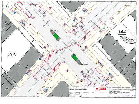 Bildvergrößerung: Verkehrszeichenplan Bellermannstraße / Stettiner Str.