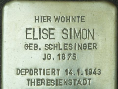 Stolperstein Elise Simon, 2014