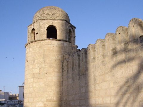 Das Bauwerk Medinamauer in Sousse