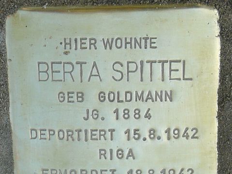 Stolperstein für Berta Spittel