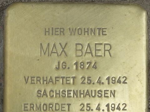 Stolperstein Max Baer, 2014