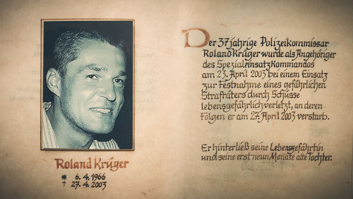 Verstorbener Polizeibeamter Roland Krüger