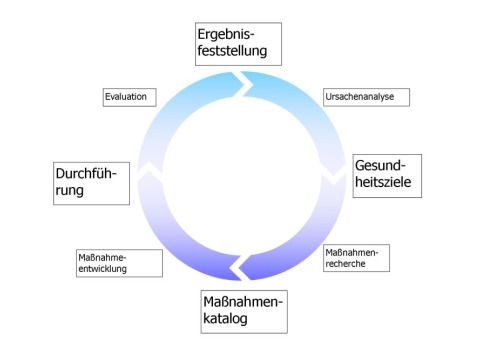 schematische Darstellung eines Regelkreises, der für die Gesundheitsplanung verwendet wird