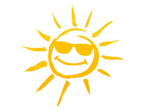 Illustration Sonne mit Sonnenbrille