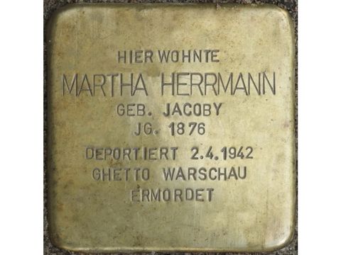 Bildvergrößerung: Stolperstein Martha Herrmann