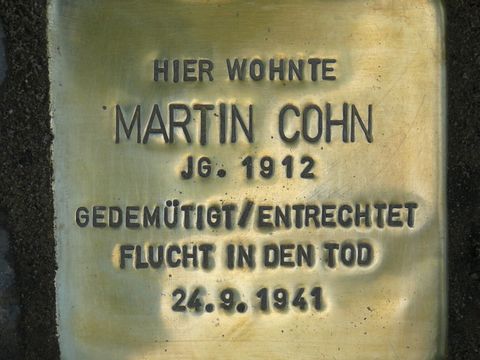Stolperstein für Martin Cohn