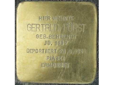 Bildvergrößerung: Stolperstein Gertrud Fürst